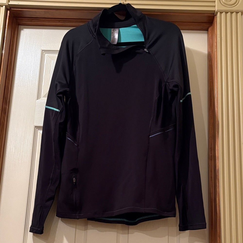 Champion Black and Teal Sports Top